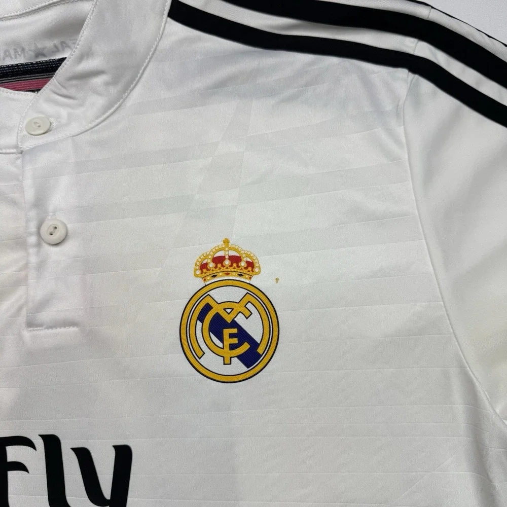Real Madrid Adidas Soccer Jersey Mens Small White Fly Emirates Football Shirt 10